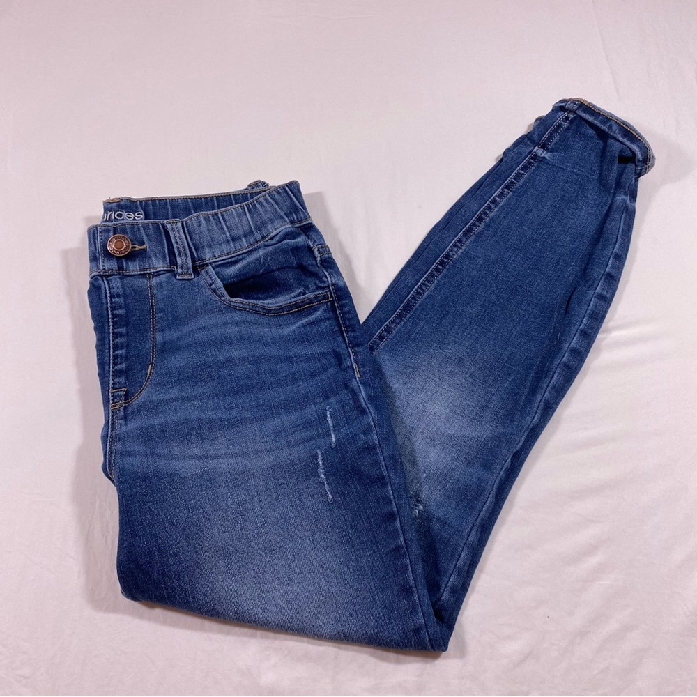 Maurices jeans Women’s Small Super High Rise Jeans Elastic Waist Short Elastic